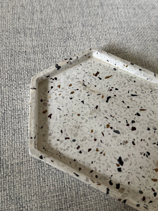 Terrazzo Tray Ash White