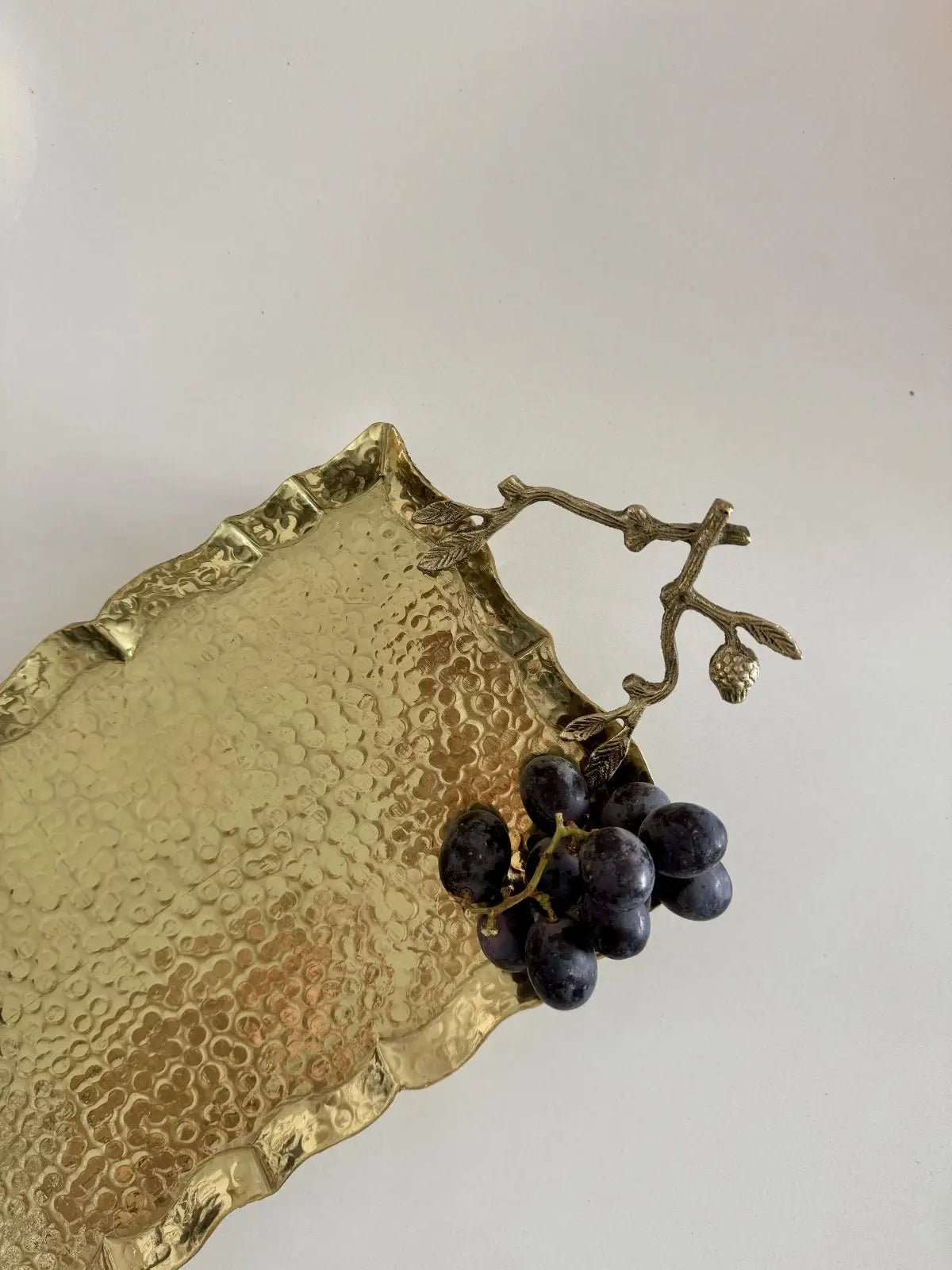 The Patti Golden Serving Tray, Leaf View