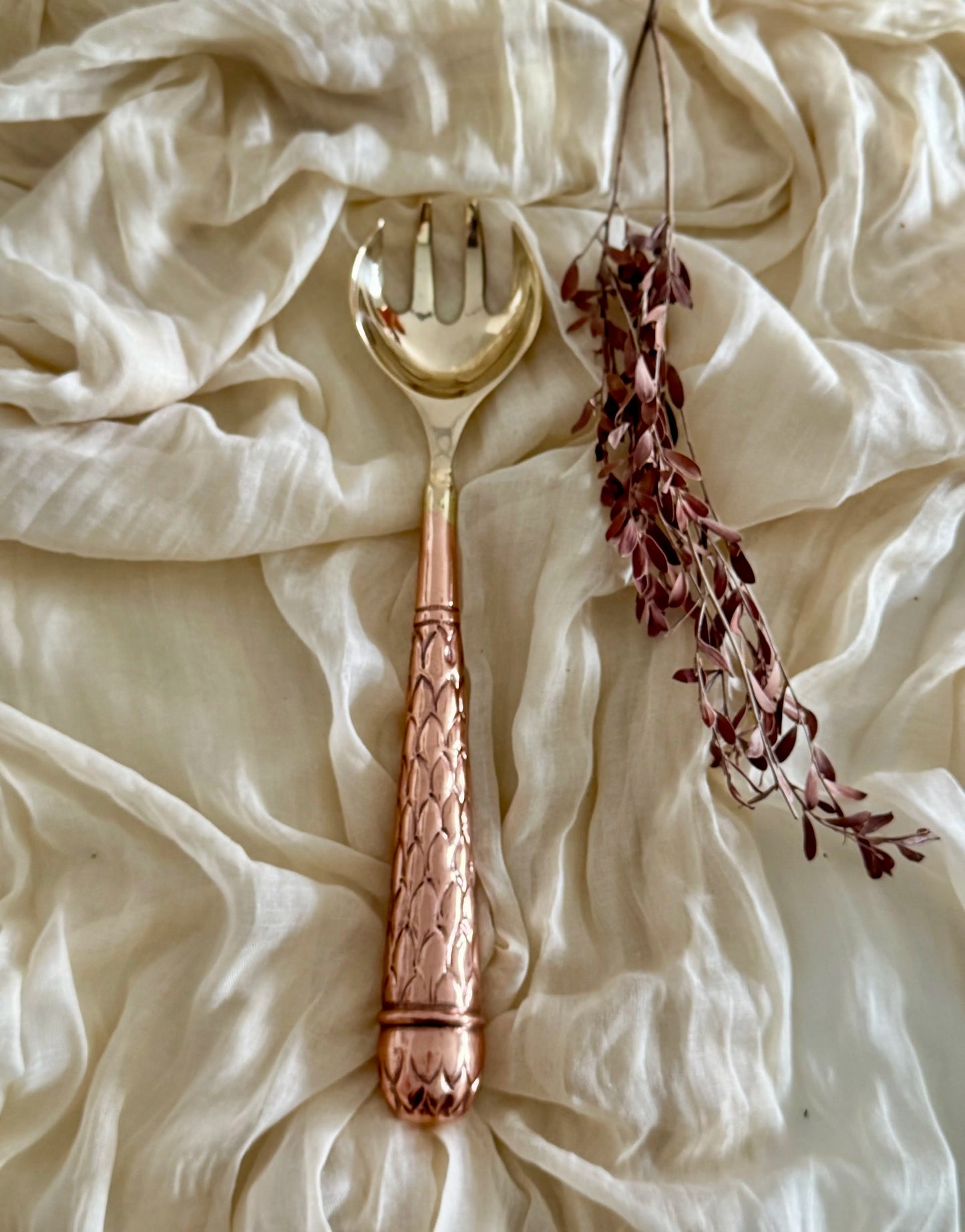 Hand Hammered Serving Spoon