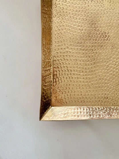 Copper Square Dinner Serving Platter, CloseUp