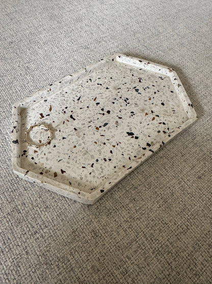 Terrazzo Tray Ash White