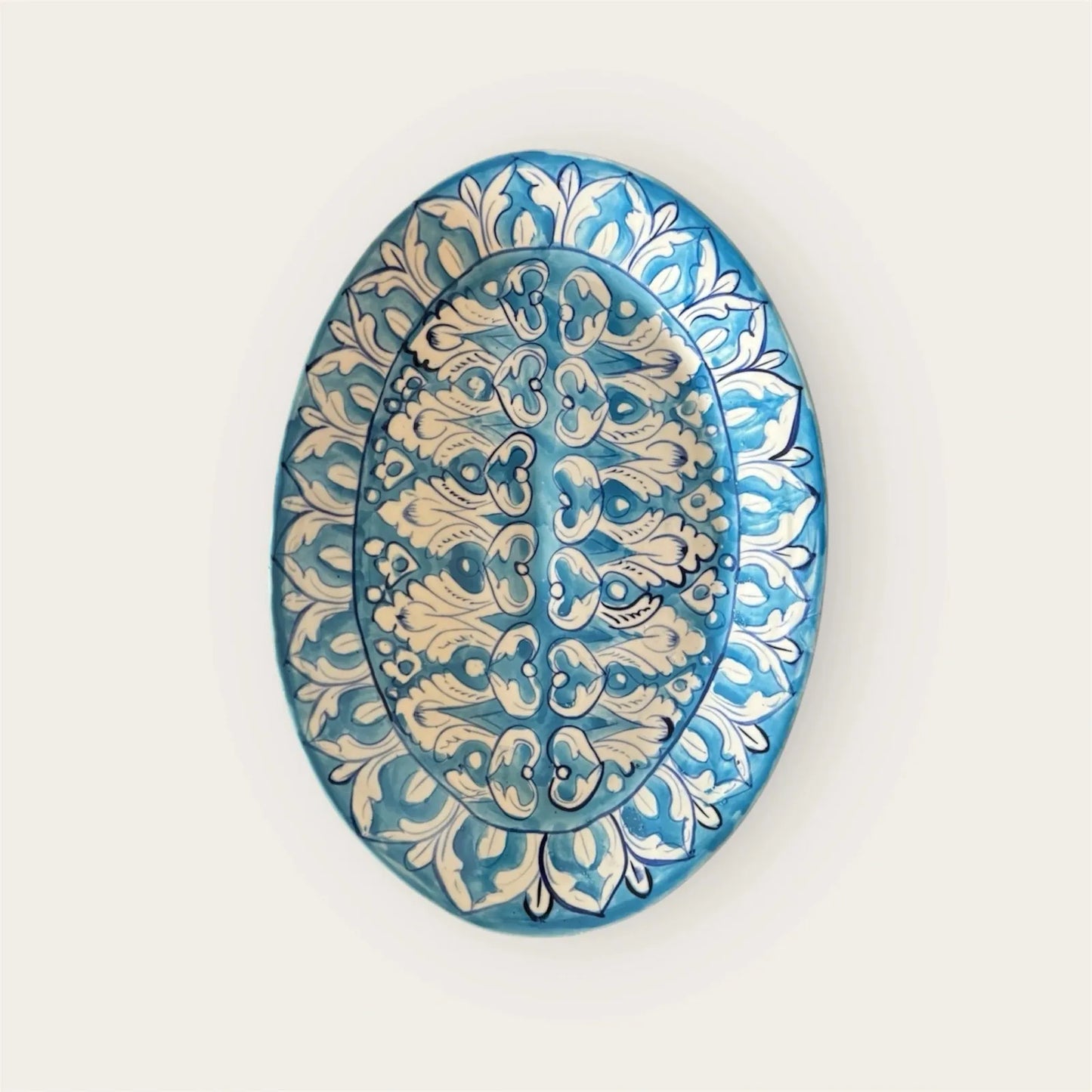 Asmaani Ceramic Serving Platter, Top Side