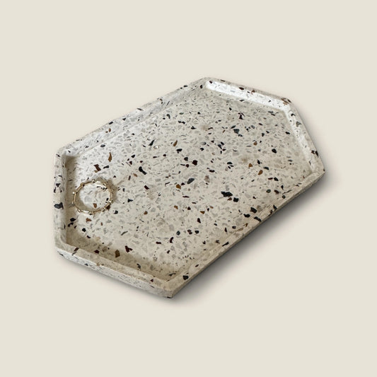 Terrazzo Tray Ash White